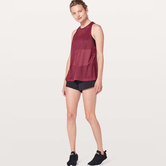 Lululemon Miles Ahead Mesh Tie Open Back Workout Gym Yoga Tank Top - Picture 3 of 8